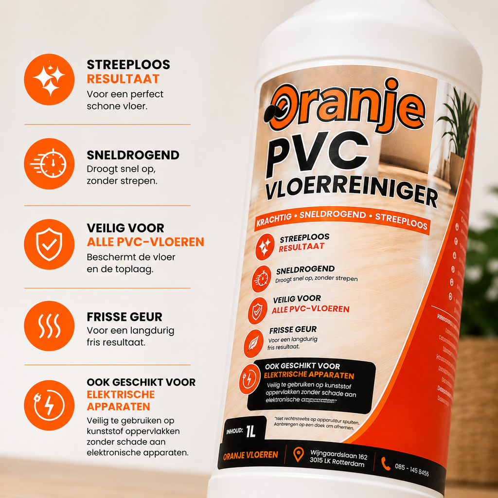 Oranje PVC Vloerreiniger