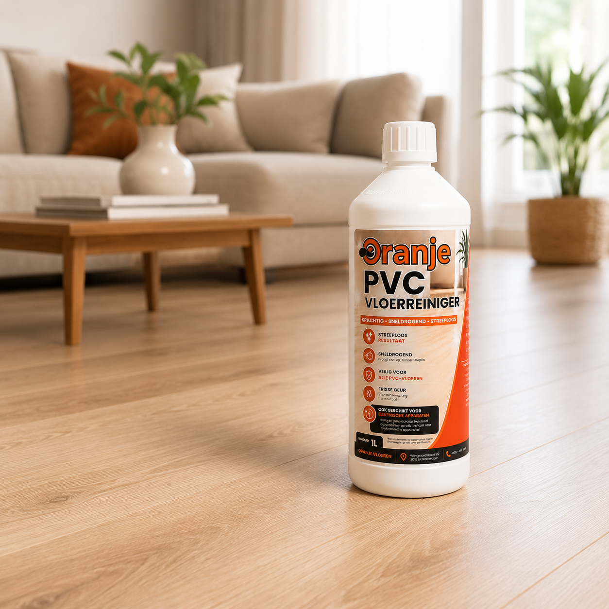 Oranje PVC Vloerreiniger