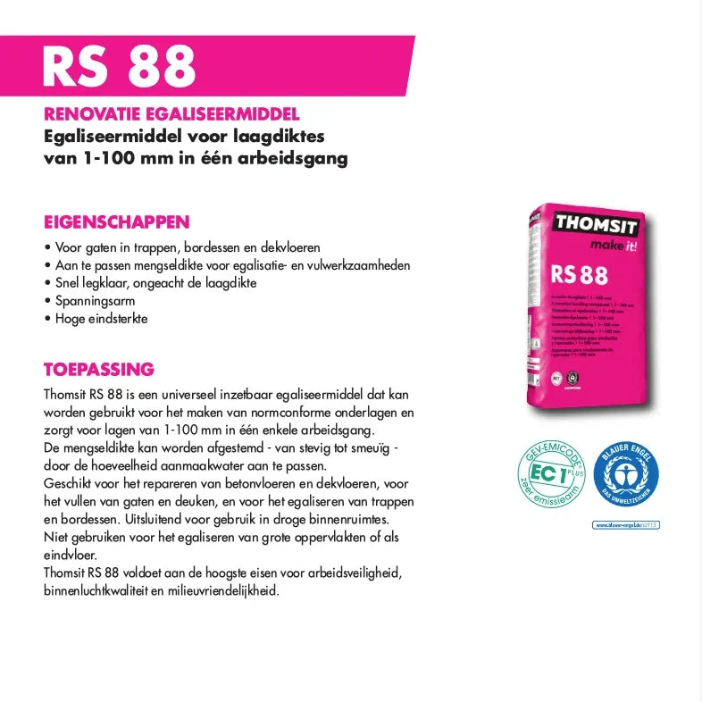Thomsit RS88 Renovatiemortel - 25 kg