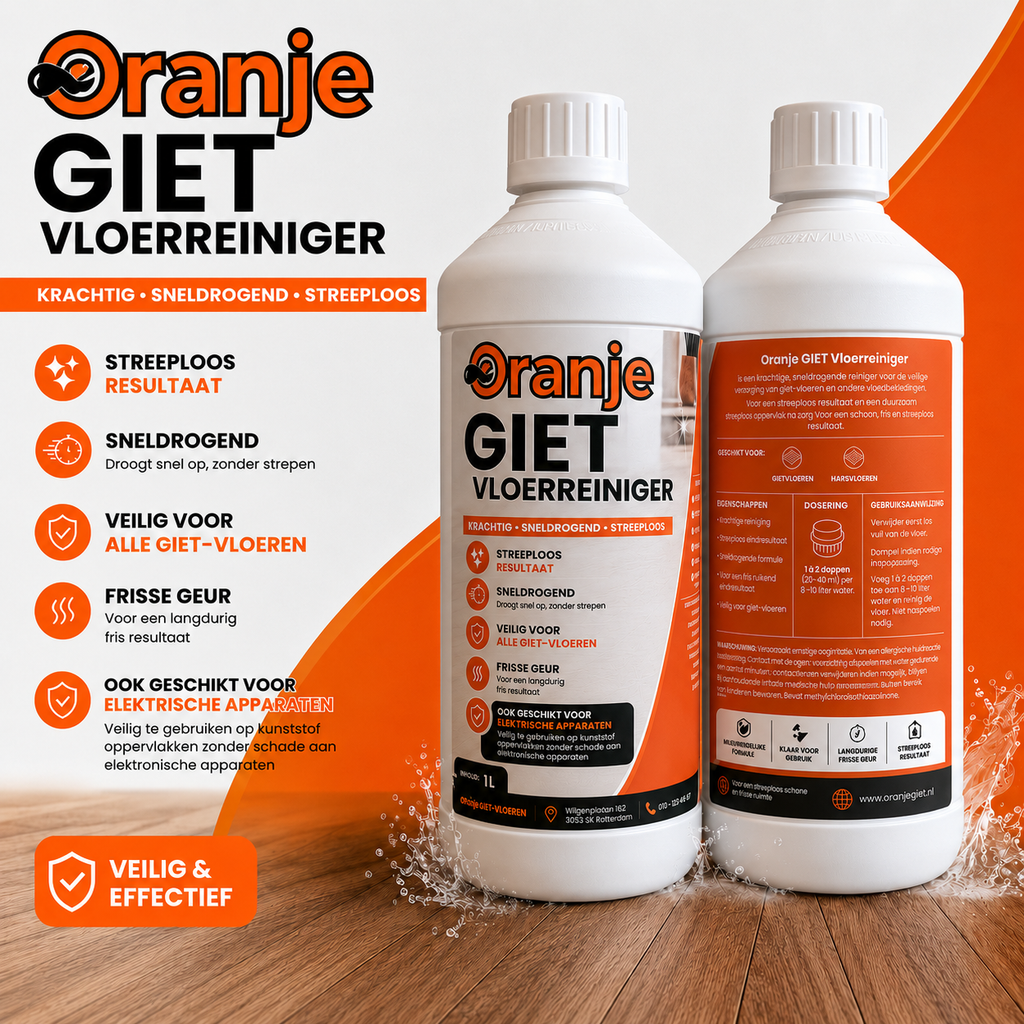 Oranje Giet Vloerreiniger