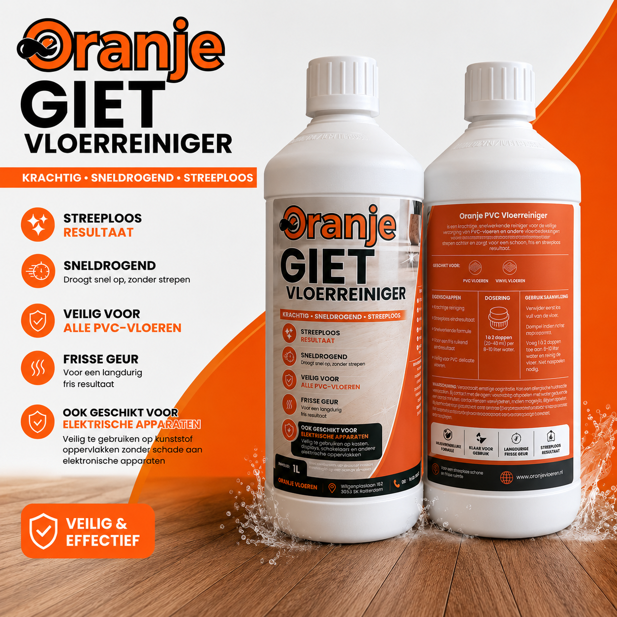 Oranje Giet Vloerreiniger